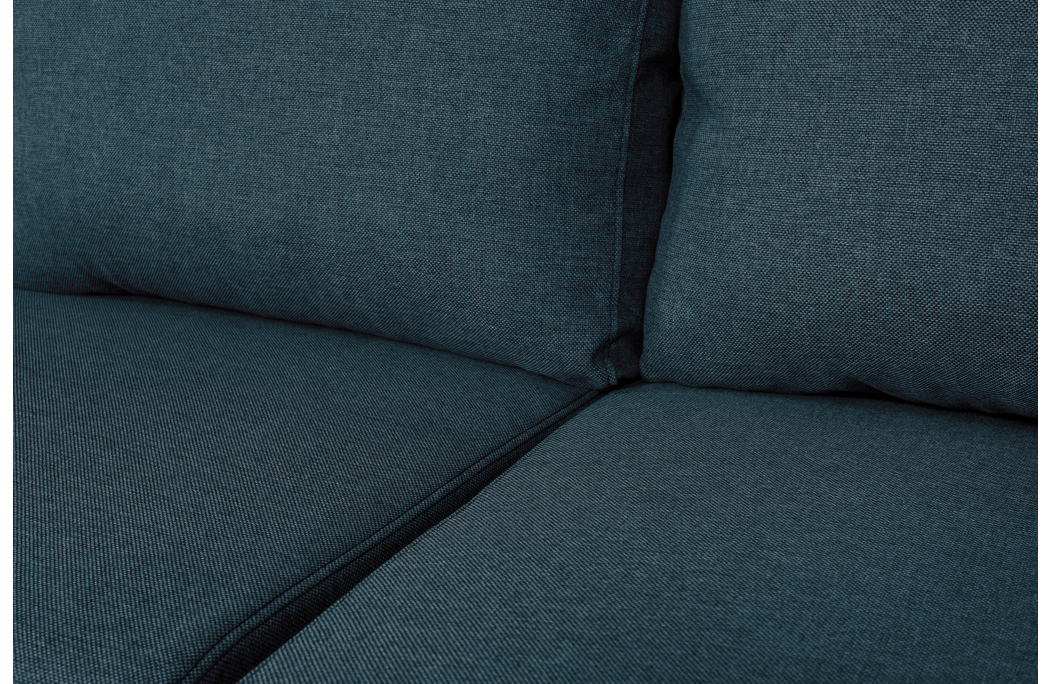 Canapé d'angle panoramique OSLO convertible avec coffres et poufs en tissu