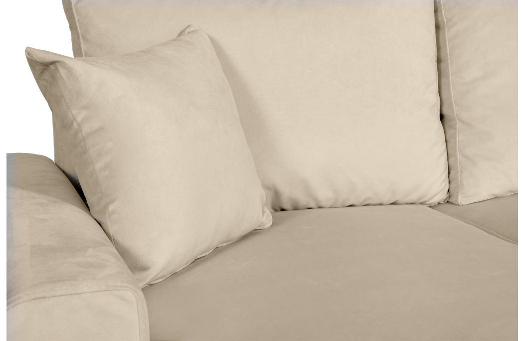 Canapé d'angle MARIA SCANDINAVE VELOURS réversible et convertible avec coffre