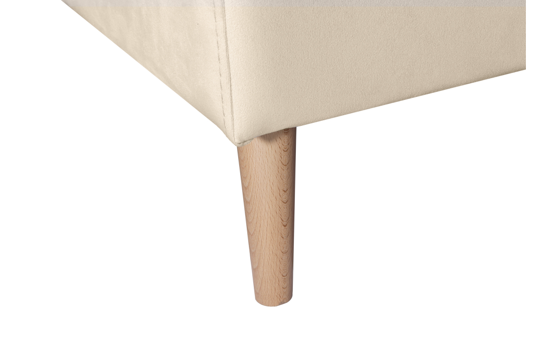 Canapé d'angle MARIA SCANDINAVE VELOURS réversible et convertible avec coffre