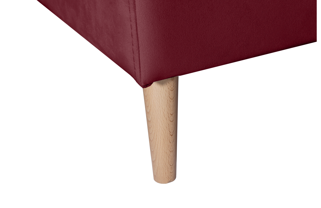Canapé d'angle MARIA SCANDINAVE VELOURS réversible et convertible avec coffre