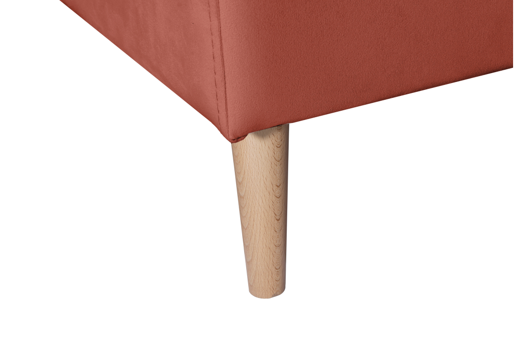 Canapé d'angle MARIA SCANDINAVE VELOURS réversible et convertible avec coffre