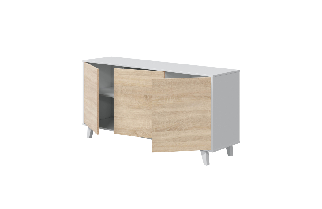 Buffet scandinave ABBY 3 portes L154cm