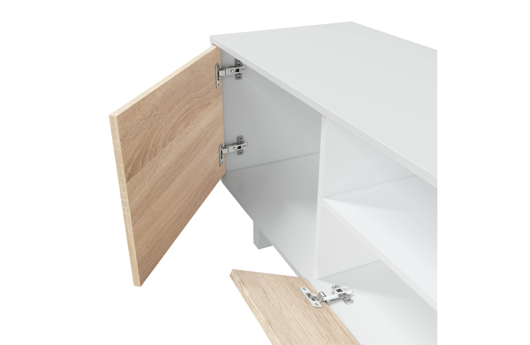 Meuble TV HUGO 3 portes et 1 niche avec étagère murale L200cm