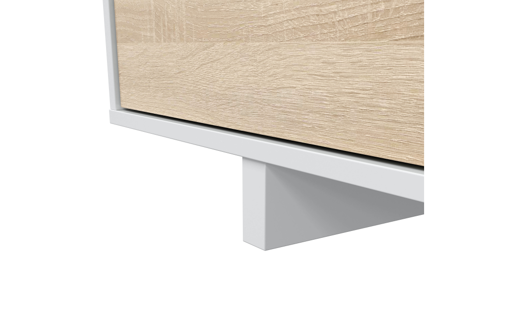 Meuble TV HUGO 3 portes et 1 niche avec étagère murale L200cm