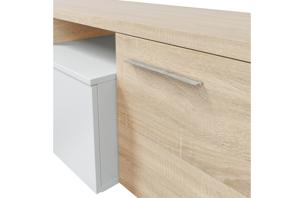 Meuble TV ESMÉ 2 portes avec étagère murale L200cm