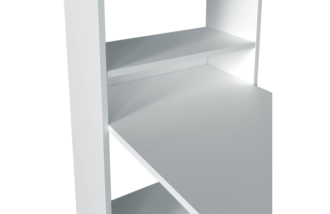Bureau ADELE avec étagère de rangement réversible intégrée L120cm X P53cm X H144cm
