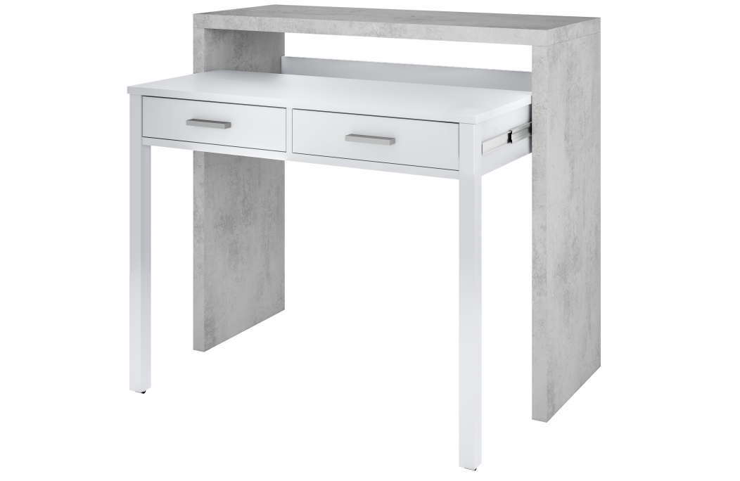 Bureau extensible CLEA 2 tiroirs L99cm
