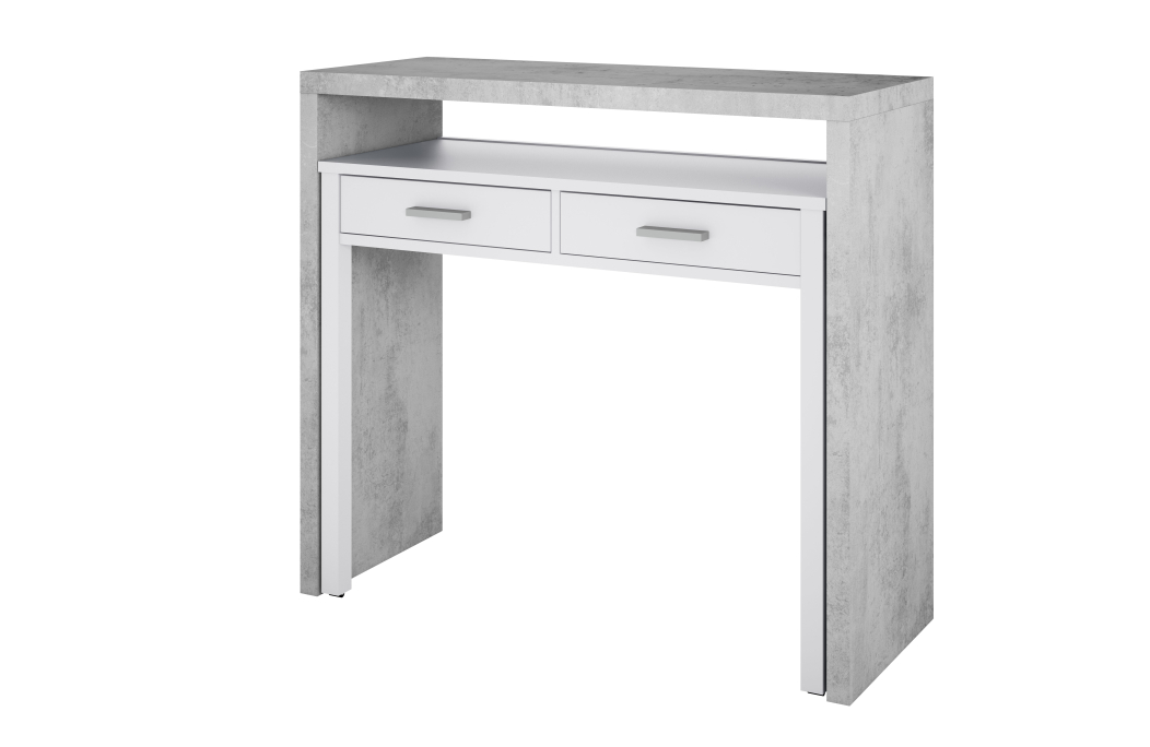 Bureau extensible CLEA 2 tiroirs L99cm