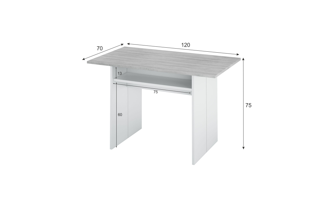 Table auxiliaire AARON extensible L120 x P35/70cm