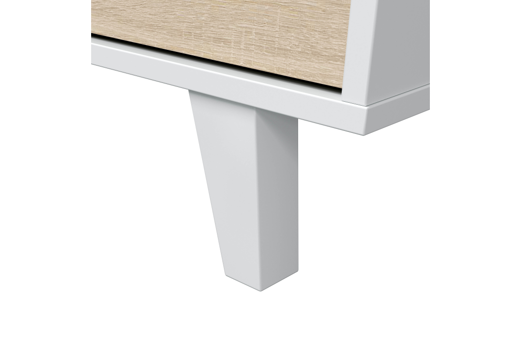 Meuble TV ABBY 2 portes, 2 niches et étagère murale L180cm