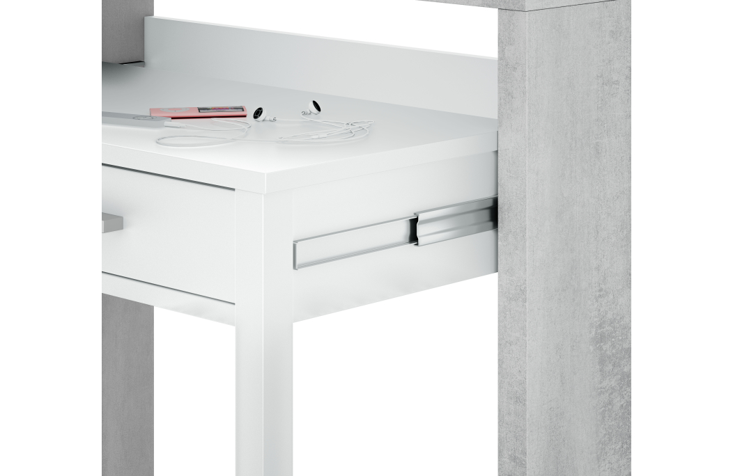 Bureau extensible CLEA 2 tiroirs L99cm