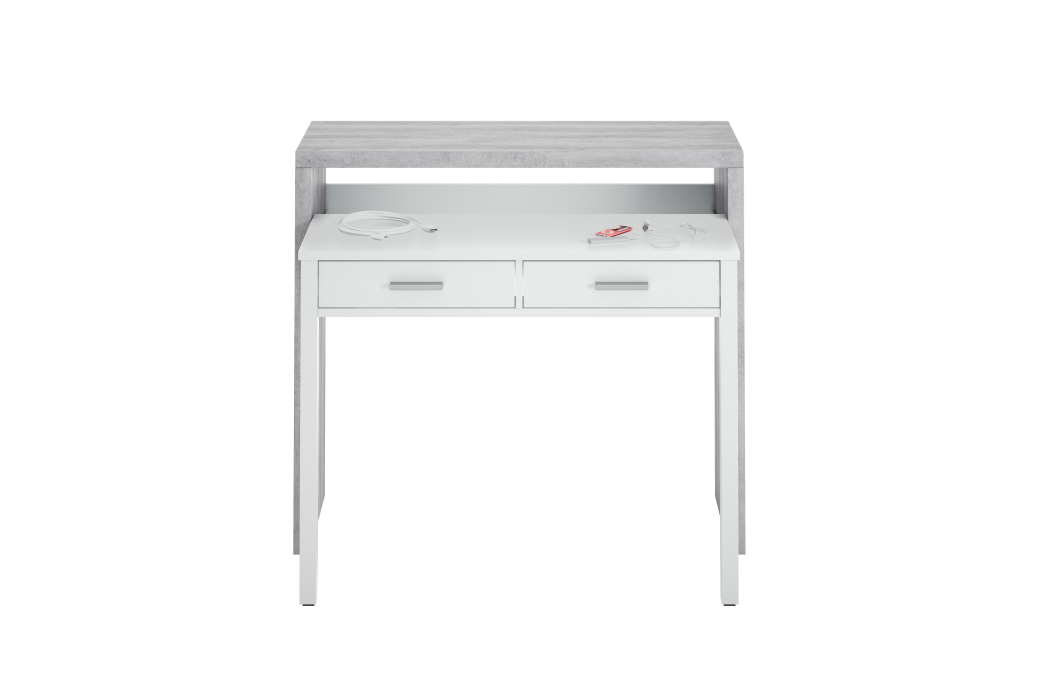 Bureau extensible CLEA 2 tiroirs L99cm