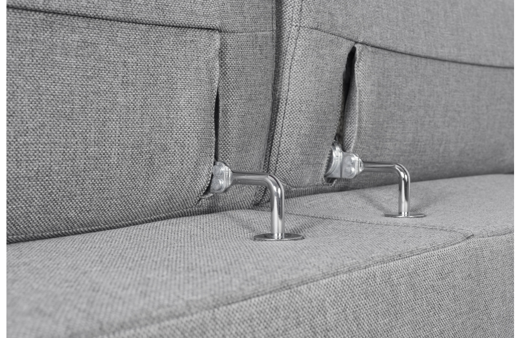 Canapé d'Angle Panoramique PAOLA Convertible en Simili et Tissu