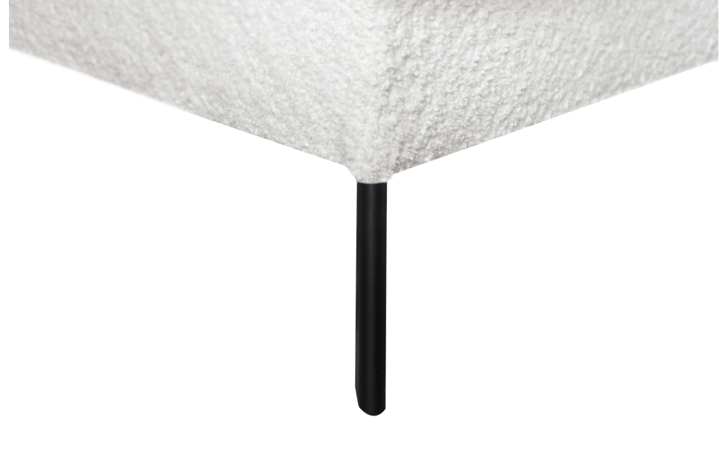 Canapé d'angle INDIA convertible 2 coffres en bouclettes