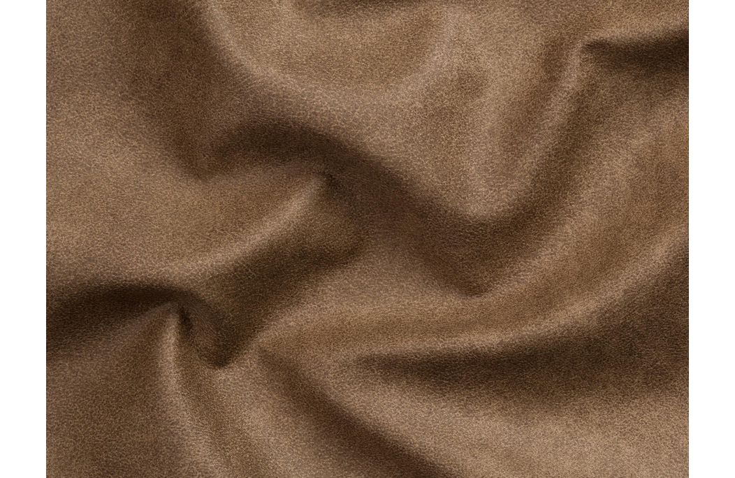 Canapé d'angle INDIA convertible 2 coffres en tissu marron industriel