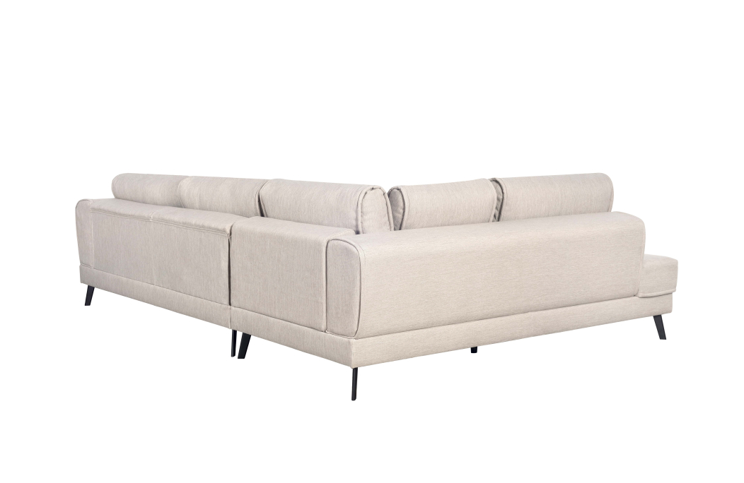 Canapé d'angle INDIA convertible 2 coffres en tissu