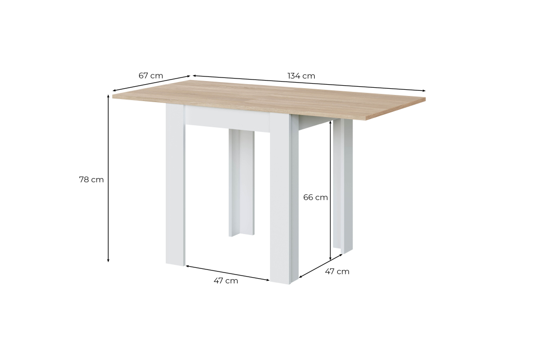 Table extensible OLGA L67/134cm