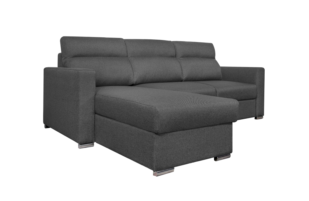 Canapé d'angle KEI réversible convertible en tissu