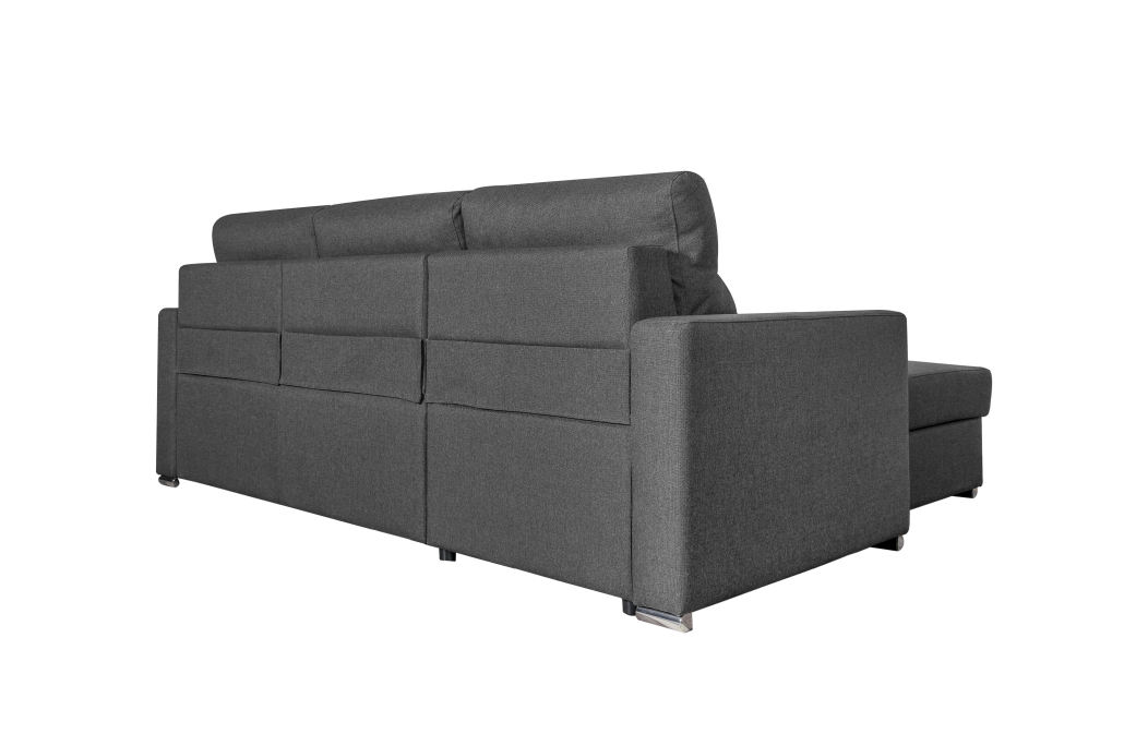 Canapé d'angle KEI réversible convertible en tissu