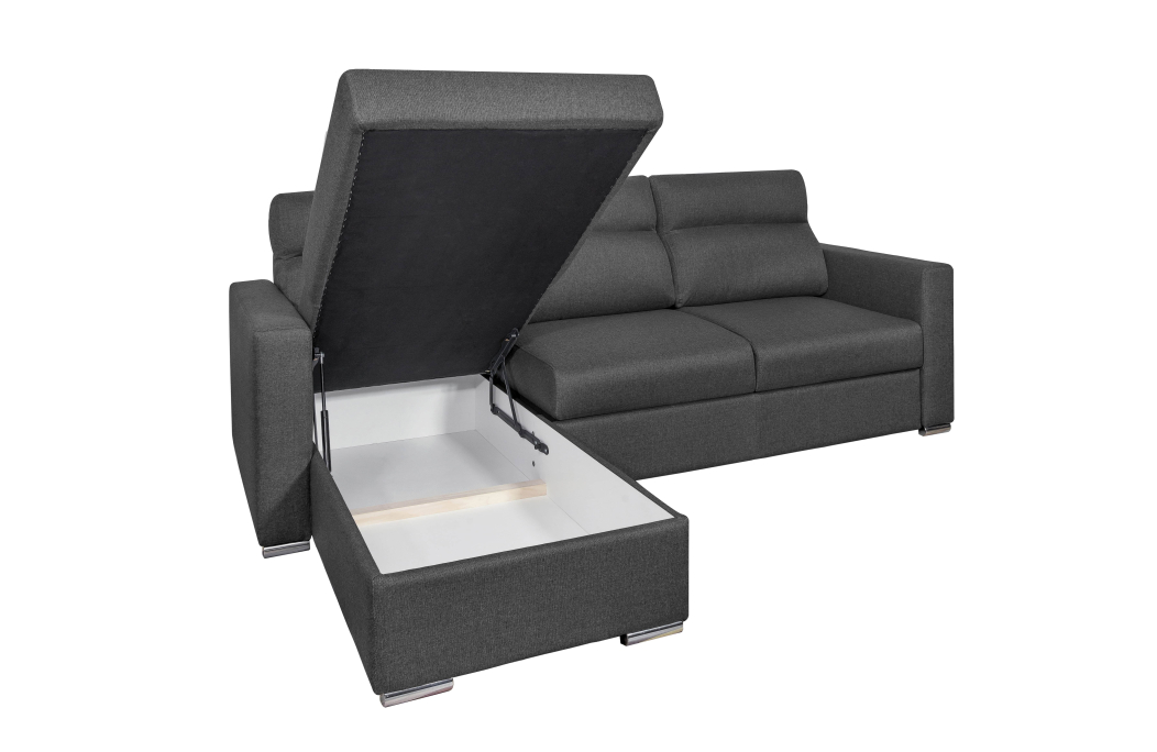 Canapé d'angle KEI réversible convertible en tissu
