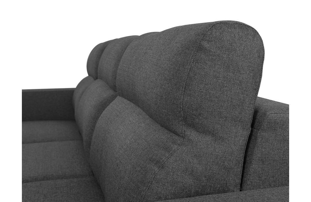Canapé d'angle KEI réversible convertible en tissu