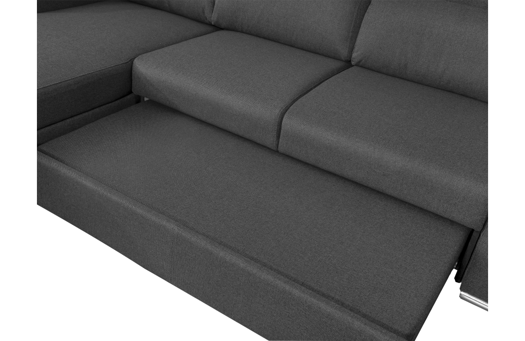 Canapé d'angle KEI réversible convertible en tissu