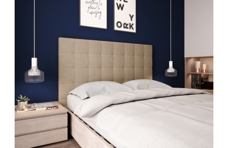 Tête de lit capitonnée en tissu MEGAN