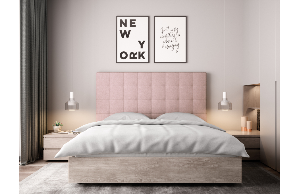 Tête de lit capitonnée en tissu MEGAN