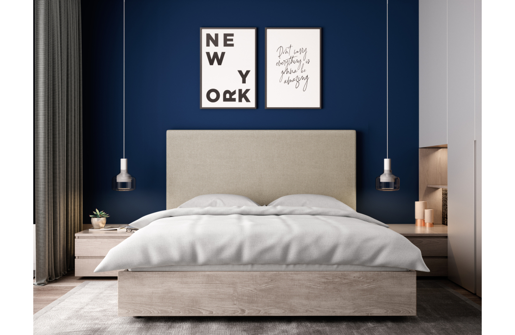 Tête de lit lisse en tissu NUMA