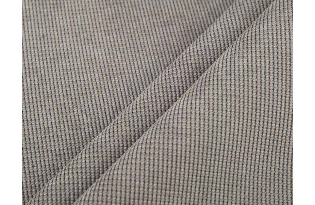 Canapé d'angle TAMIA convertible avec coffre et 2 poufs en tissu