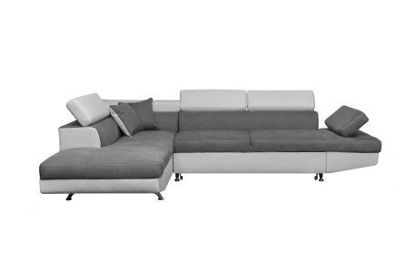 Canapé d'angle RIO Convertible avec coffre en microfibre et simili