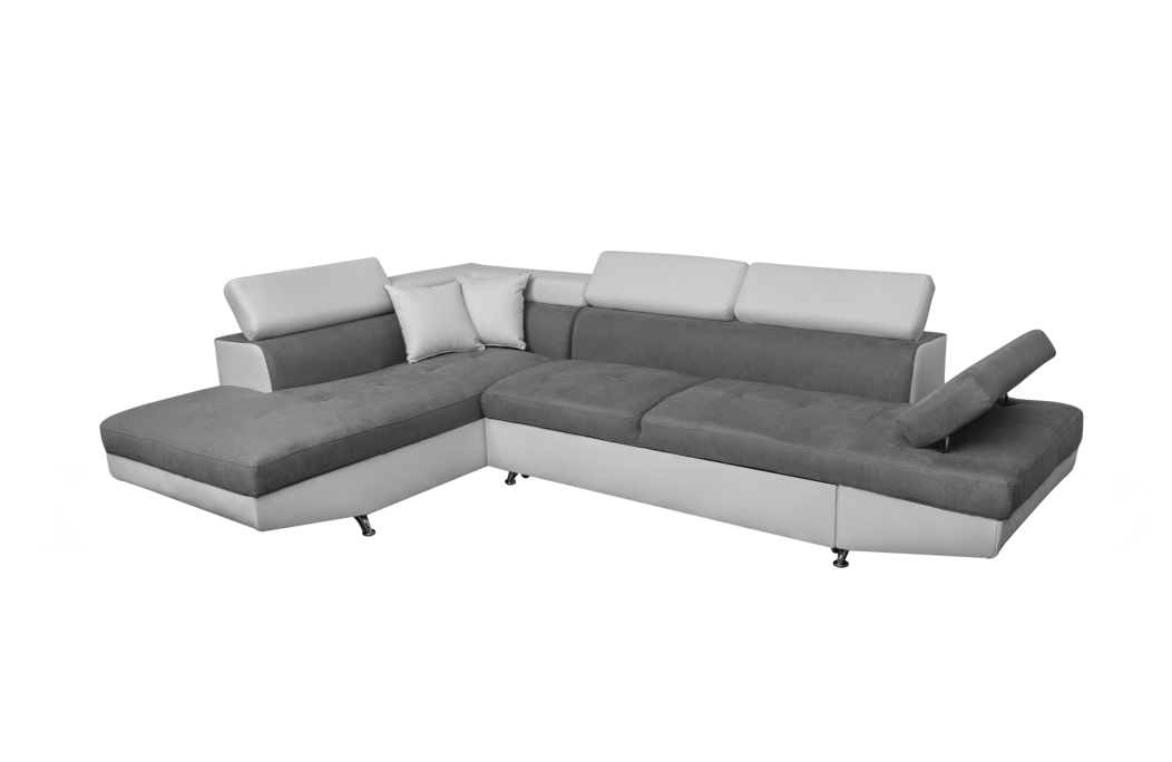 Canapé d'angle RIO Convertible avec coffre en microfibre et simili