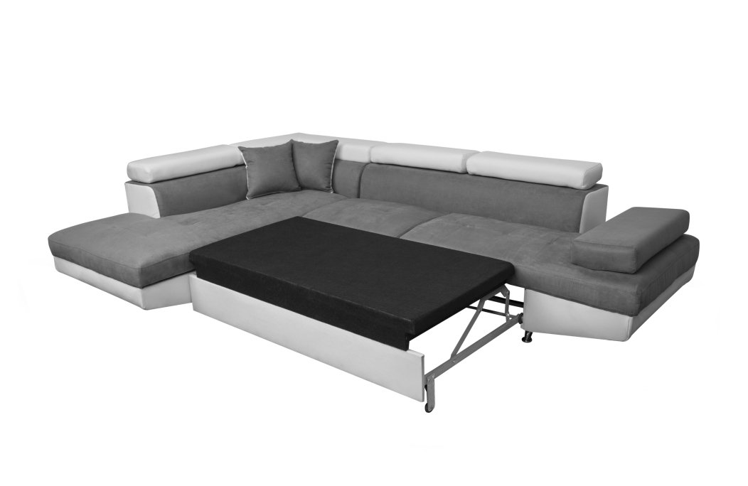 Canapé d'angle RIO Convertible avec coffre en microfibre et simili