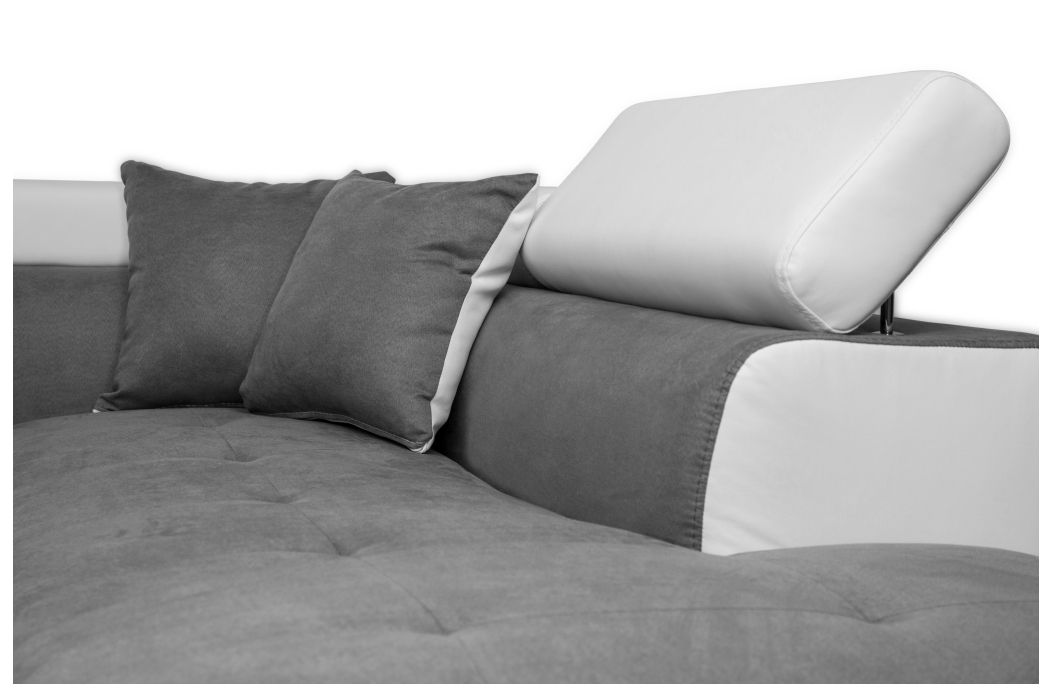 Canapé d'angle RIO Convertible avec coffre en microfibre et simili