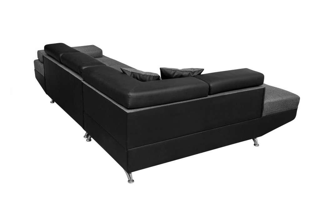 Canapé d'angle RIO Convertible avec coffre en tissu et simili
