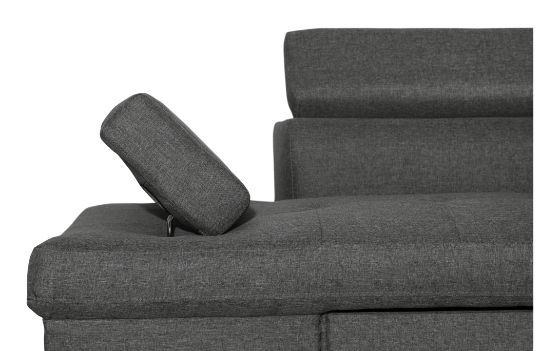 Canapé d'angle RIO Convertible avec coffre en tissu