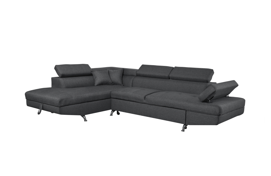 Canapé d'angle RIO Convertible avec coffre en tissu