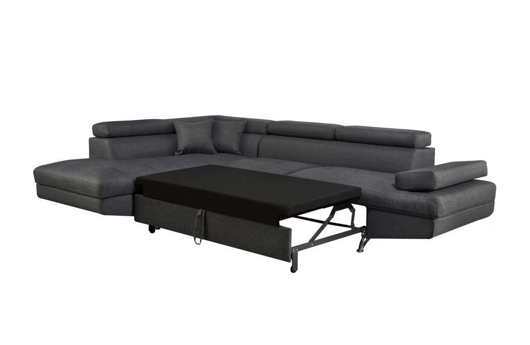 Canapé d'angle RIO Convertible avec coffre en tissu