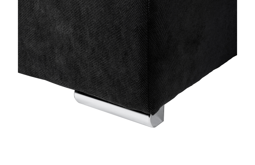 Canapé d'angle KOMO Reversible et Convertible avec coffre et têtières réglables en tissu