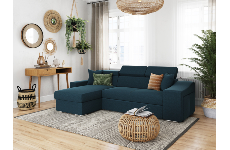 Canapé d'Angle ELONA Convertible en Tissu