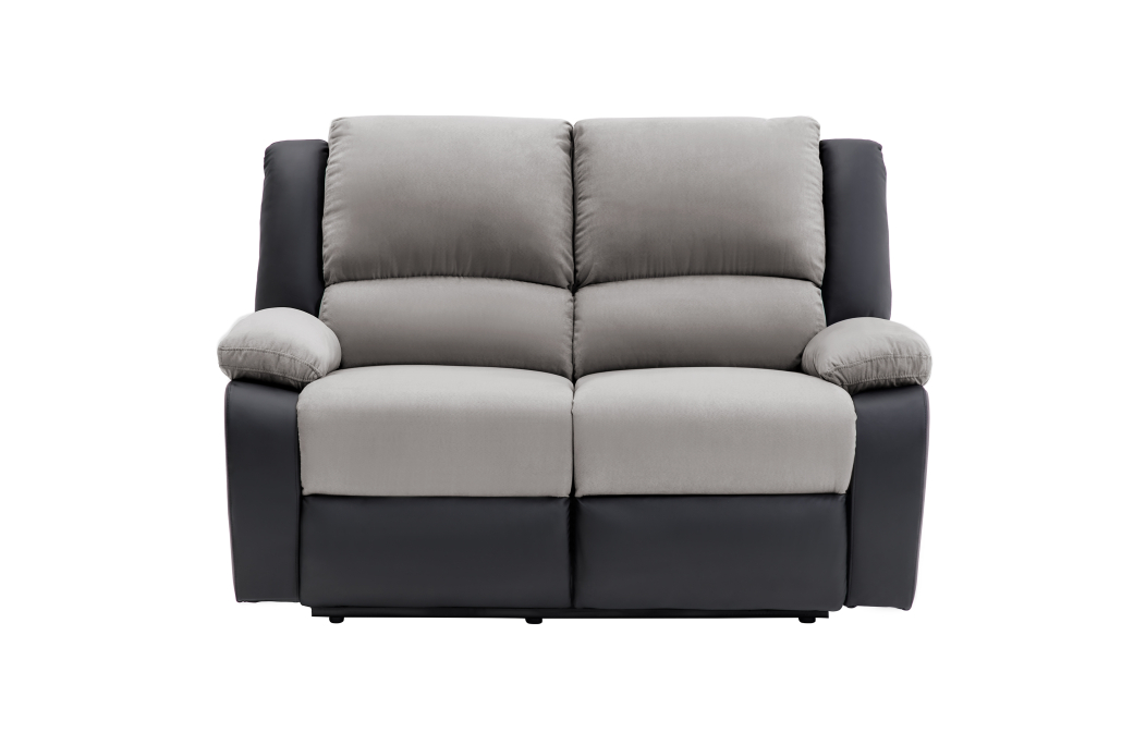 RELAXXO - Canapé Relaxation électrique LEO 2 places Microfibre / Simili