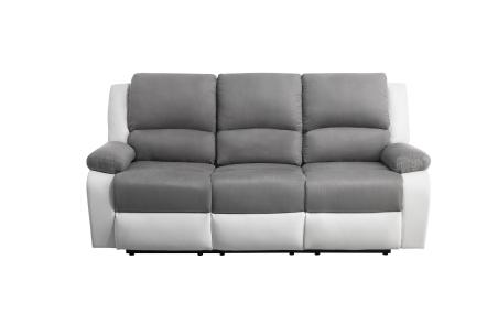 RELAXXO - Canapé Relaxation électrique LEO 3 places en Microfibre/Simili
