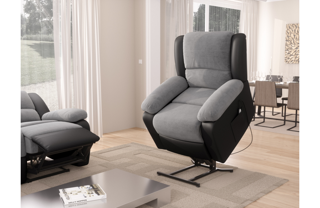 Fauteuil Relaxation électrique Microfibre / Simili DETENTE