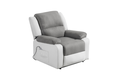 Fauteuil Relaxation électrique, releveur, massant et chauffant Microfibre / Simili DETENTE