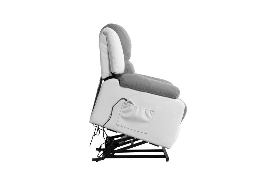 Fauteuil Relaxation électrique, releveur, massant et chauffant Microfibre / Simili DETENTE