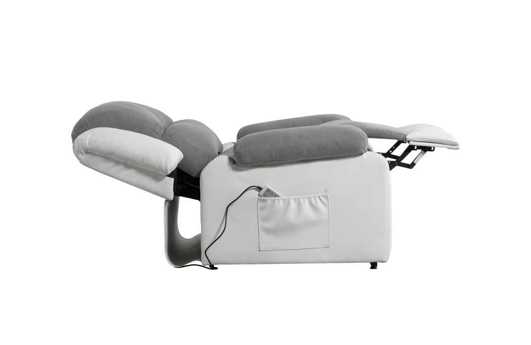 Fauteuil Relaxation électrique, releveur, massant et chauffant Microfibre / Simili DETENTE