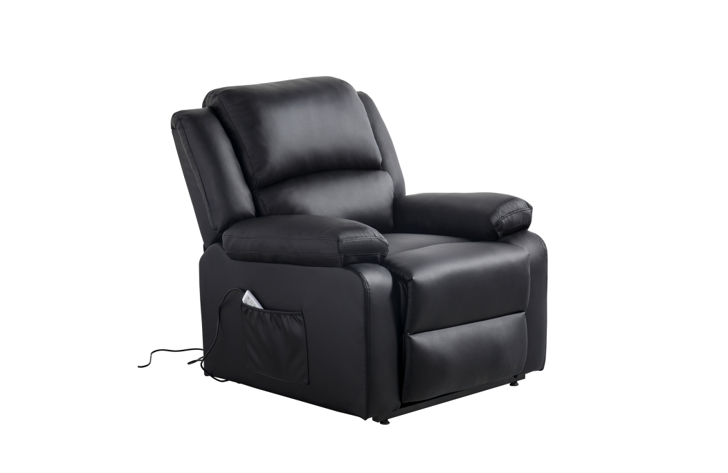 Fauteuil Relaxation électrique, releveur, massant et chauffant Simili cuir DETENTE