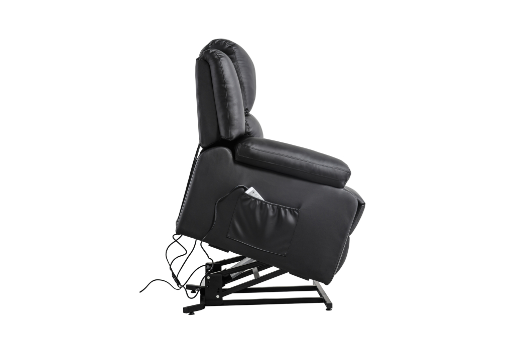 Fauteuil Relaxation électrique, releveur, massant et chauffant Simili cuir DETENTE