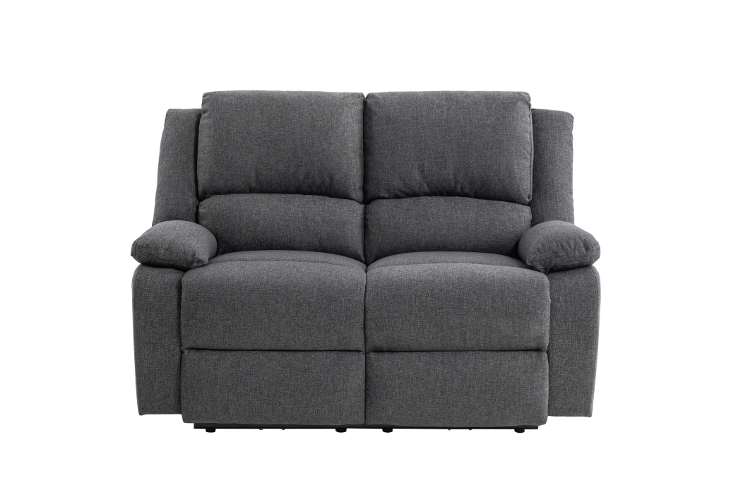 RELAXXO - Canapé Relaxation électrique LEO 2 places en Tissu Gris foncé