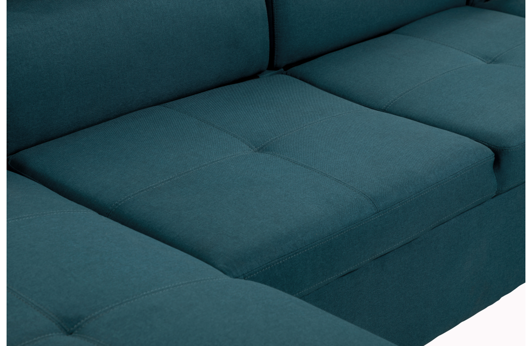 Canapé d'Angle Panoramique PAOLA Convertible en Tissu